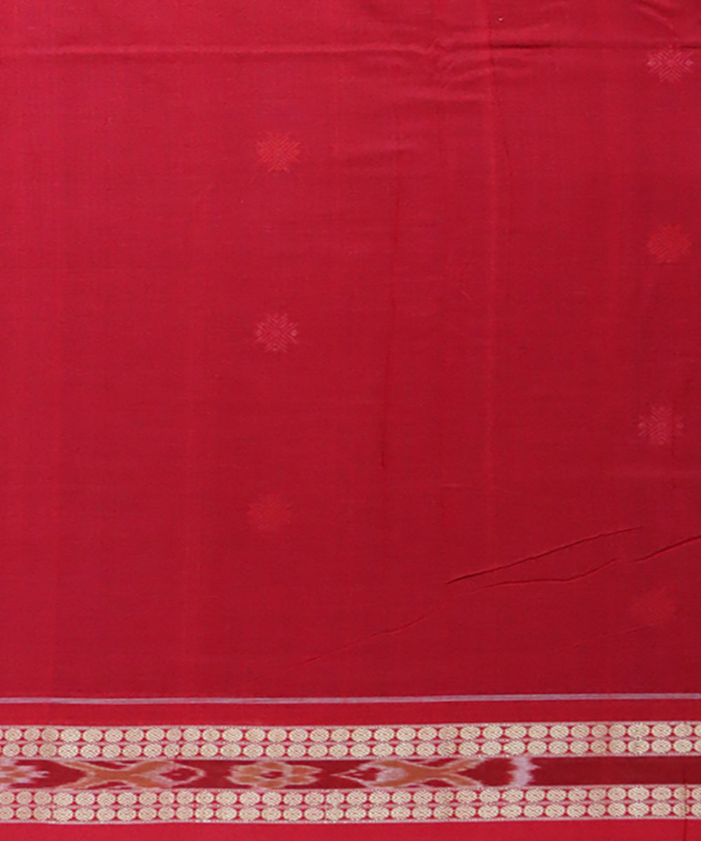 Purple red cotton handwoven bomkai saree