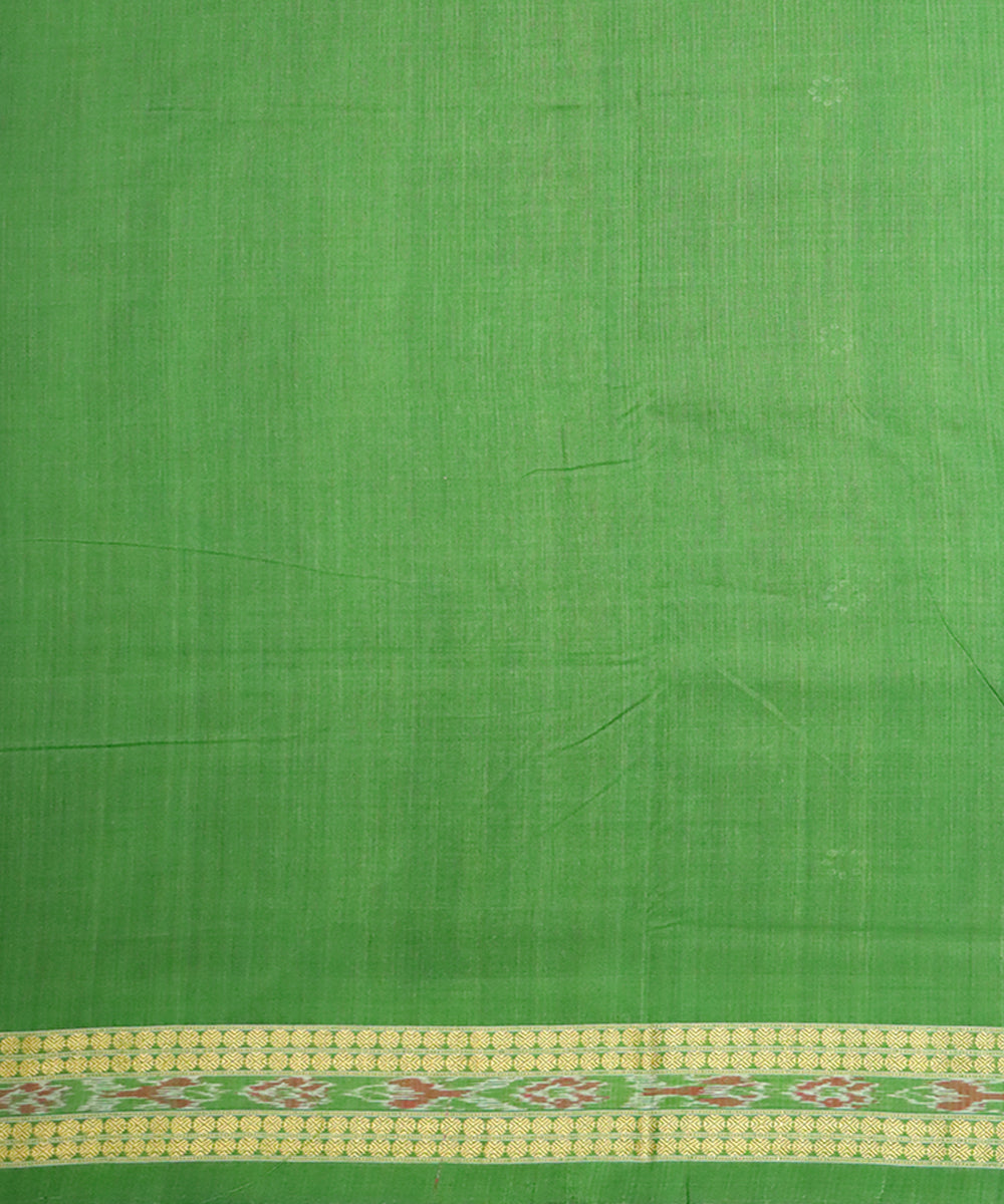 Black dark green cotton handloom sambalpuri saree