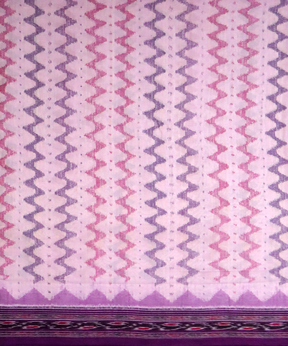 Lavender violet cotton handwoven sambalpuri saree