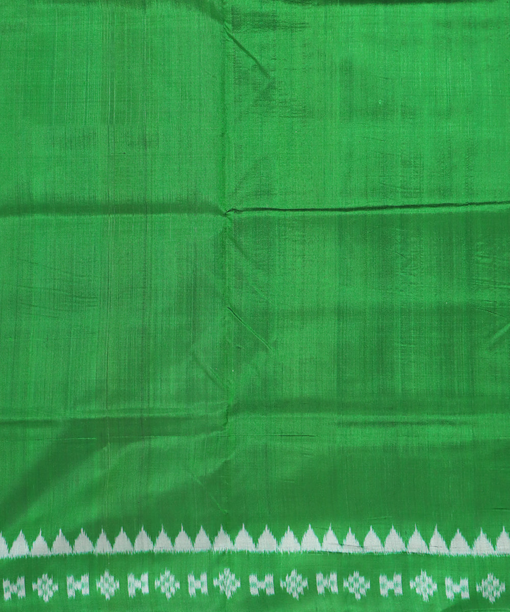 Magenta dark green silk handwoven khandua saree