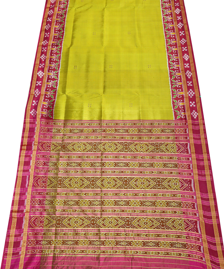 Citrine pink silk handwoven khandua saree