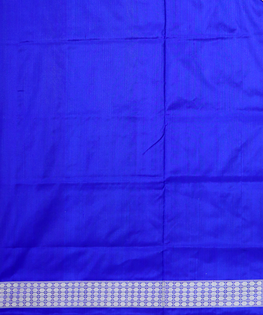 Lime green blue silk handwoven bomkai saree