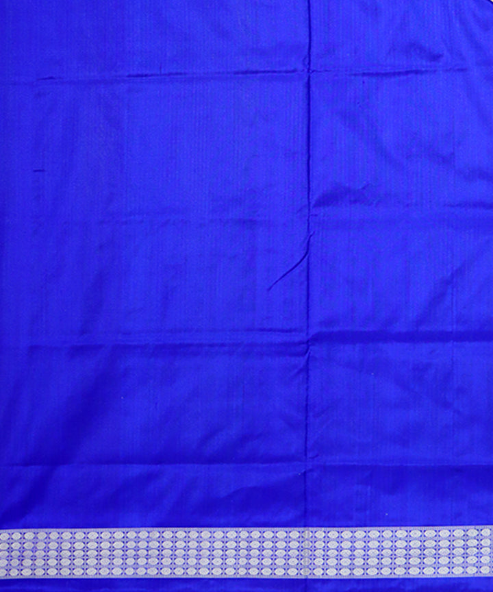 Lime green blue silk handwoven bomkai saree