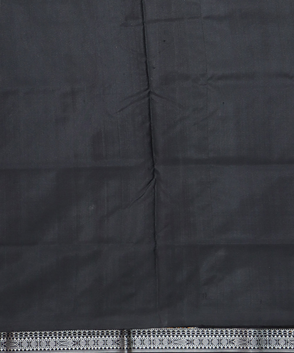 Maroon black silk handwoven bomkai saree