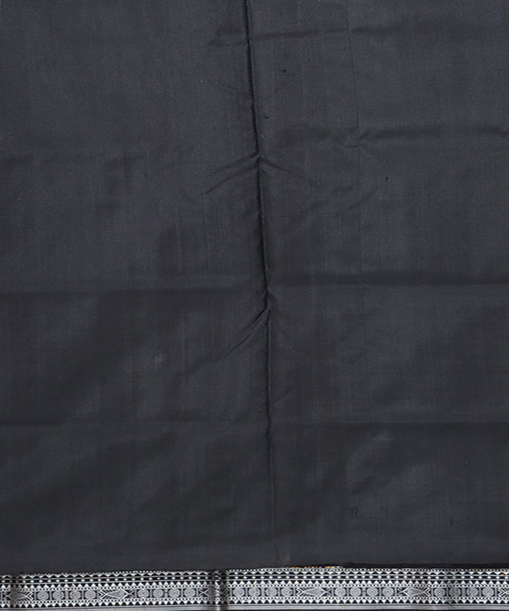 Maroon black silk handwoven bomkai saree