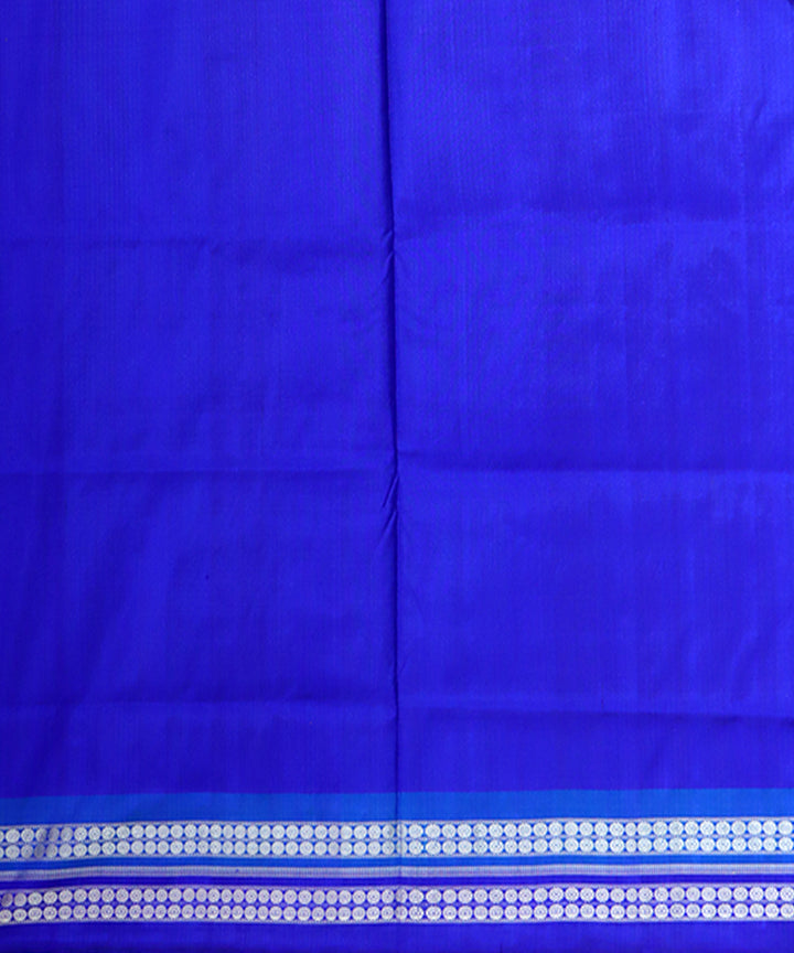 Yellow cyan blue, blue silk handwoven bomkai saree