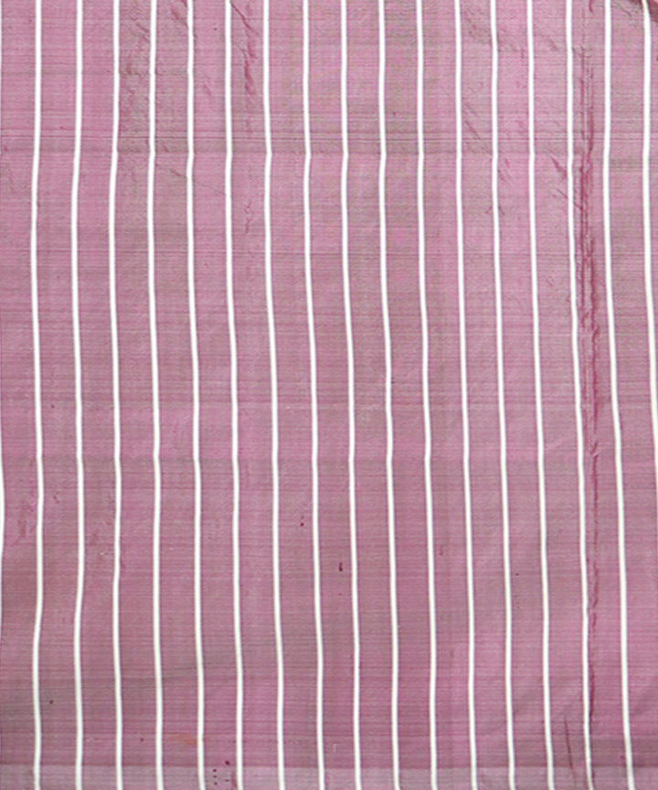Pink french puce silk handwoven khandua saree