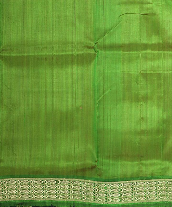 Pink green silk handwoven khandua saree