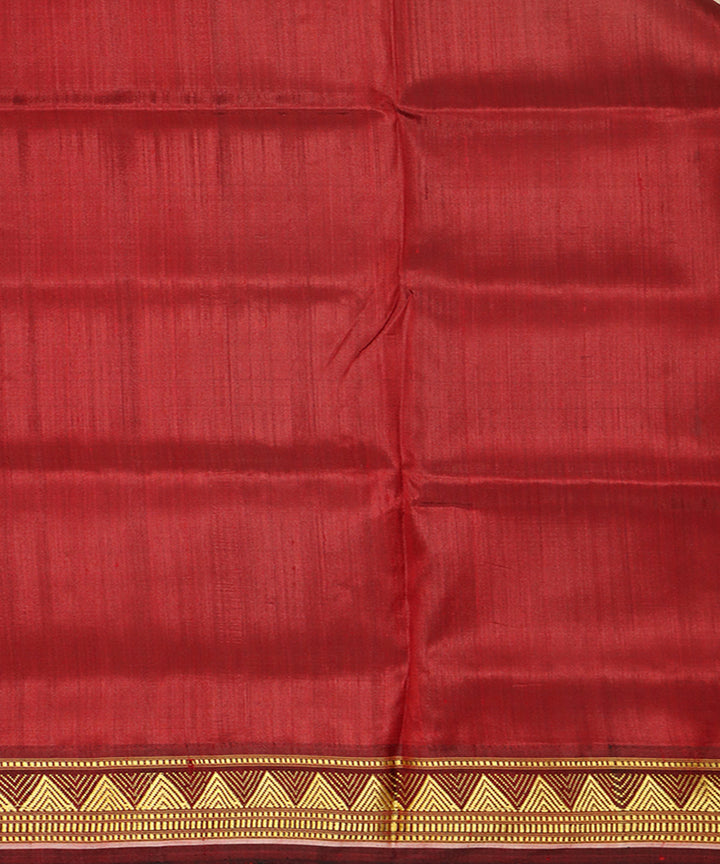 Ink blue french puce silk handwoven khandua saree