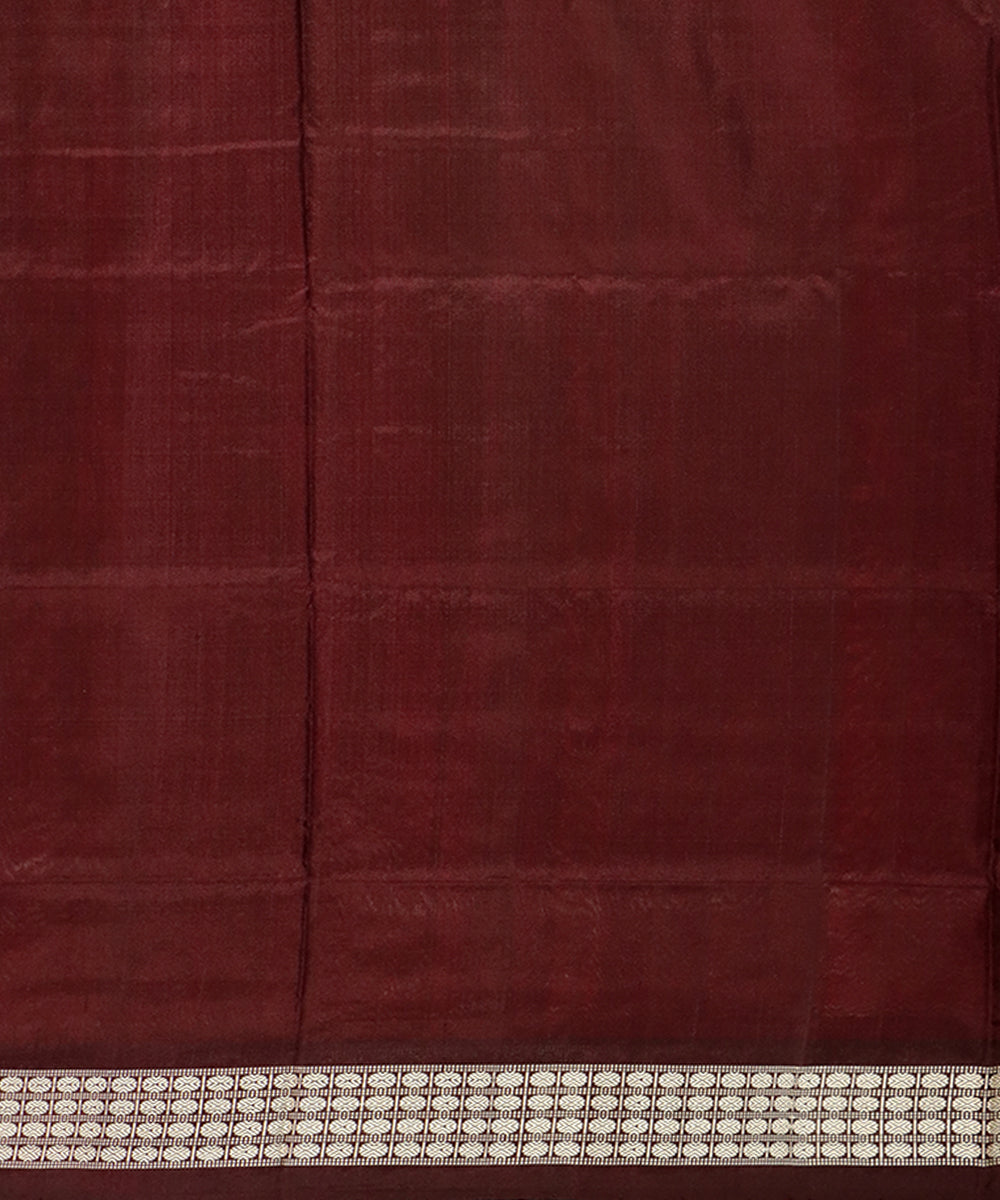 Red dark scarlet silk handwoven sambalpuri saree