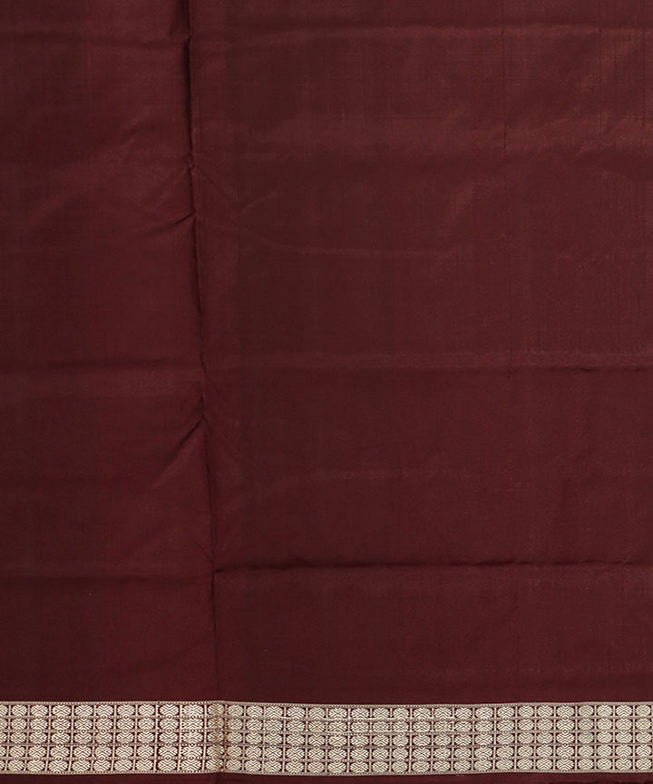 Lime green dark scarlet silk handwoven bomkai saree