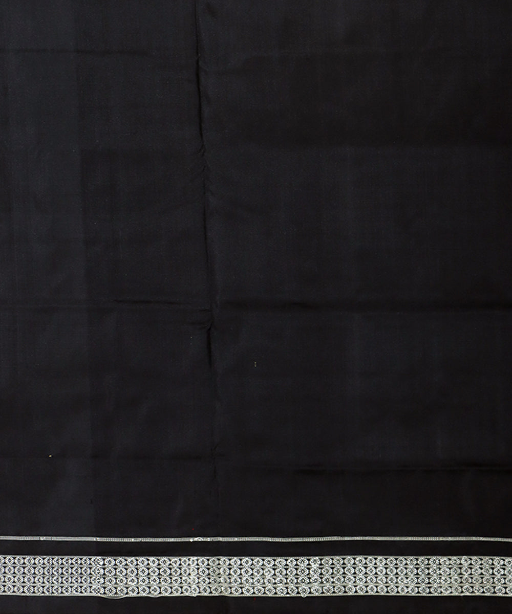 Black red silk handwoven sambalpuri saree