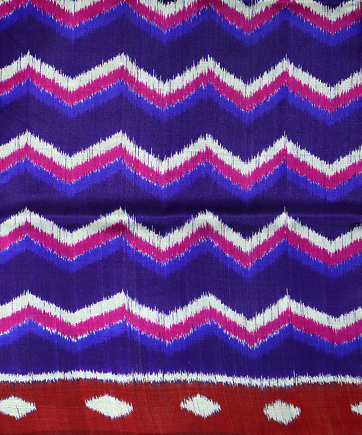 Multicolor maroon silk handwoven khandua saree