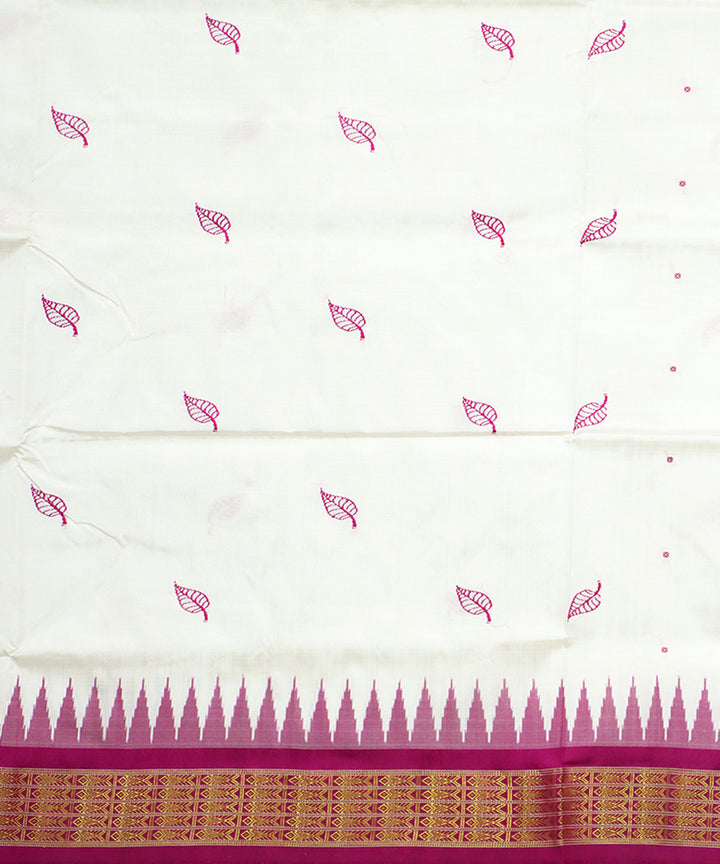 White violet silk handloom sambalpuri saree