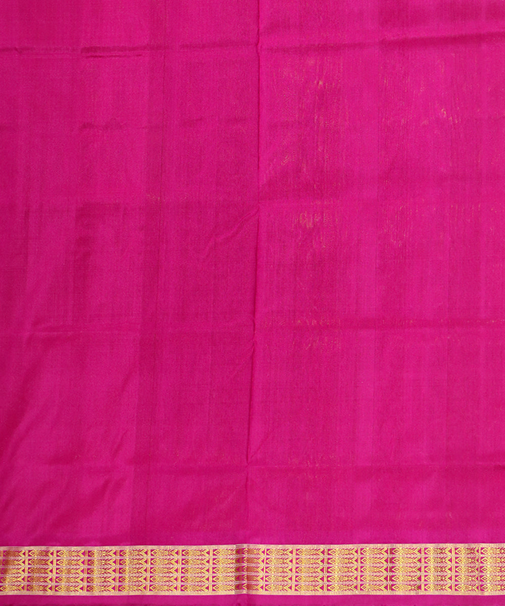 White violet silk handloom sambalpuri saree