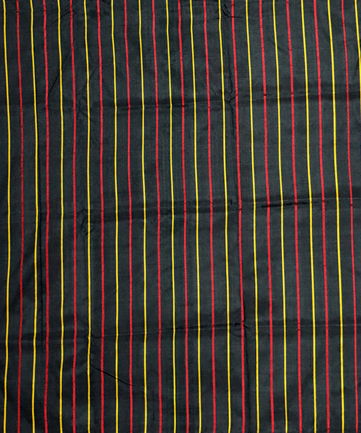 Black maroon yellow silk handloom khandua saree