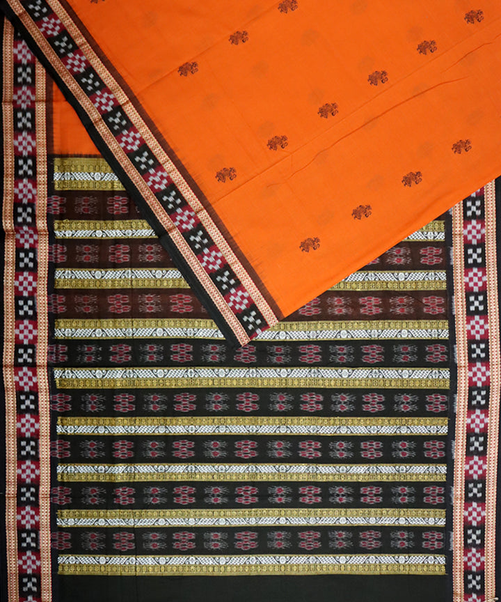 Cley red cotton handloom bomkai saree