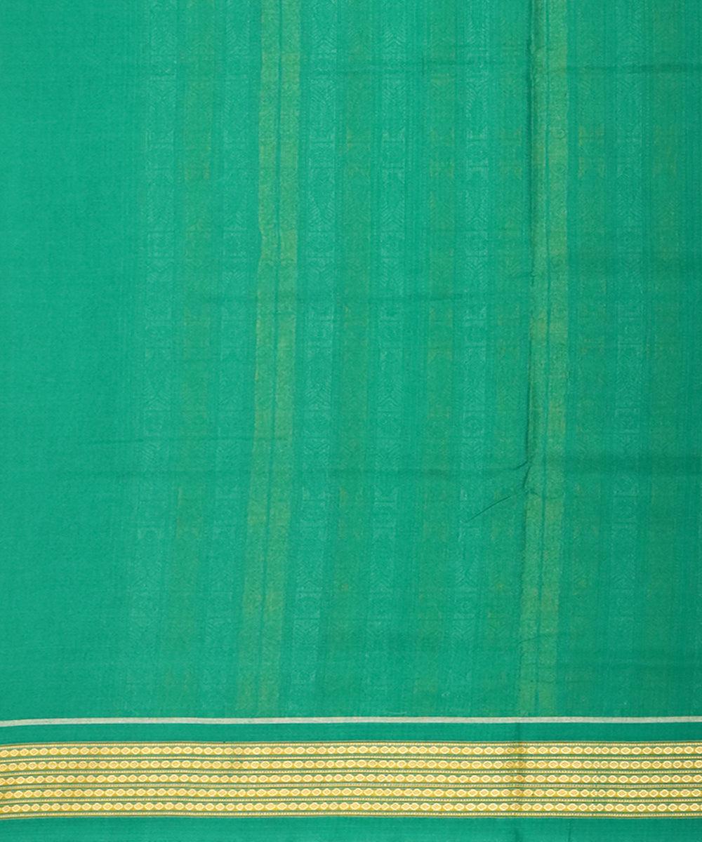 Maroon green cotton handloom bomkai saree