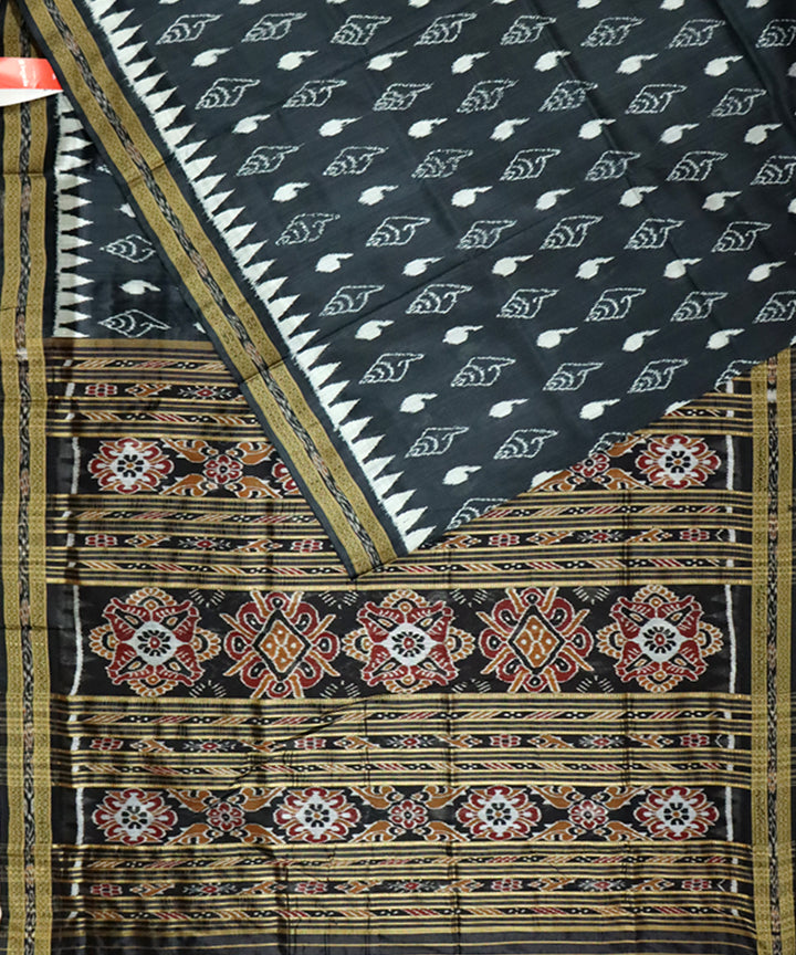 Black black handloom khandua silk saree