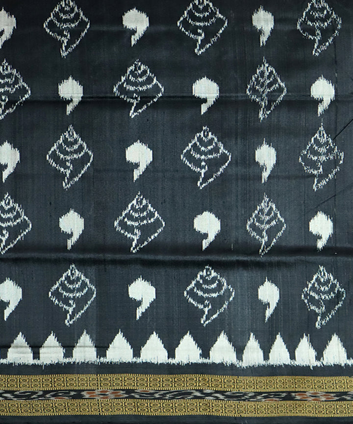 Black black handloom khandua silk saree