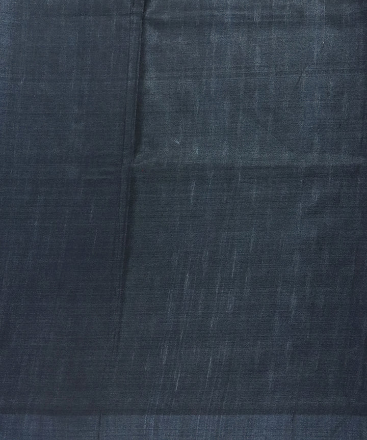 Grey black tussar silk handloom saree
