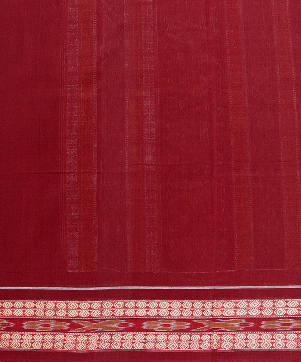 Navy blue maroon cotton handloom bomkai saree
