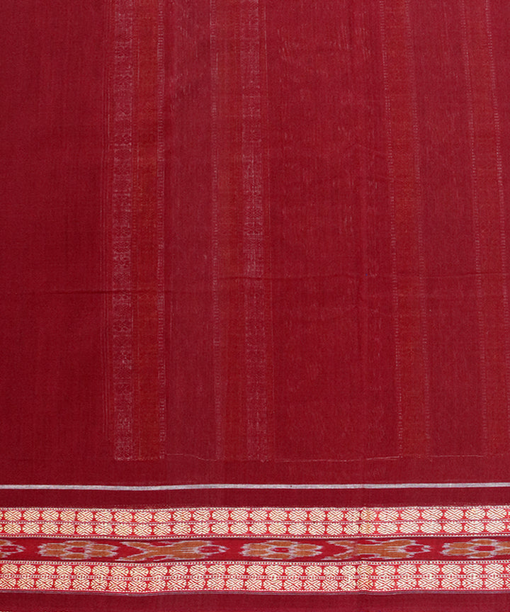 Navy blue maroon cotton handloom bomkai saree