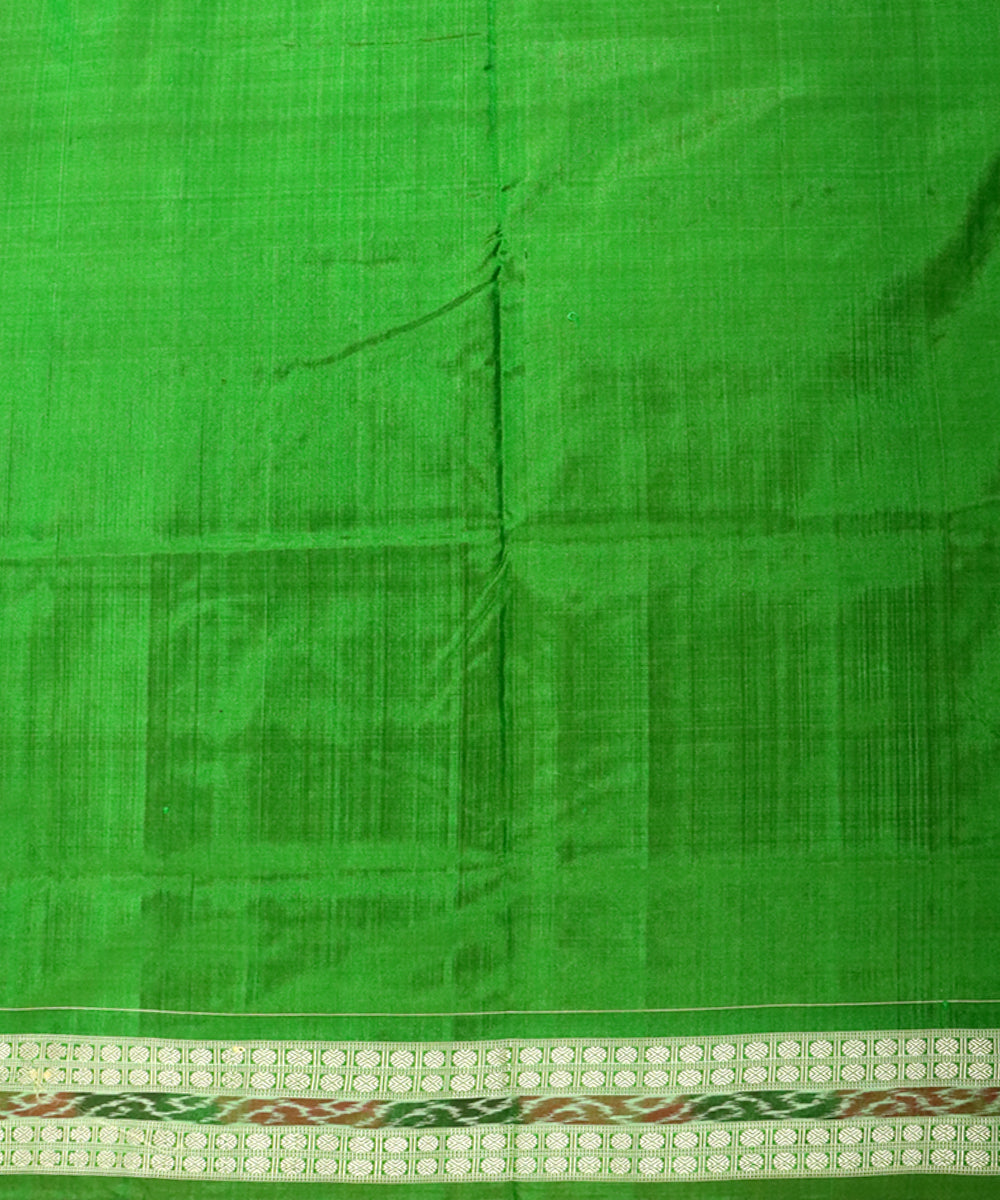 Yellow green silk handloom sambalpuri saree