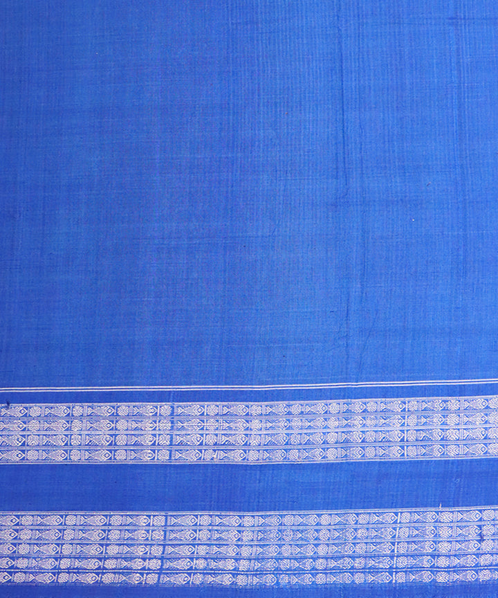 Violet sky blue cotton handloom sambalpuri saree