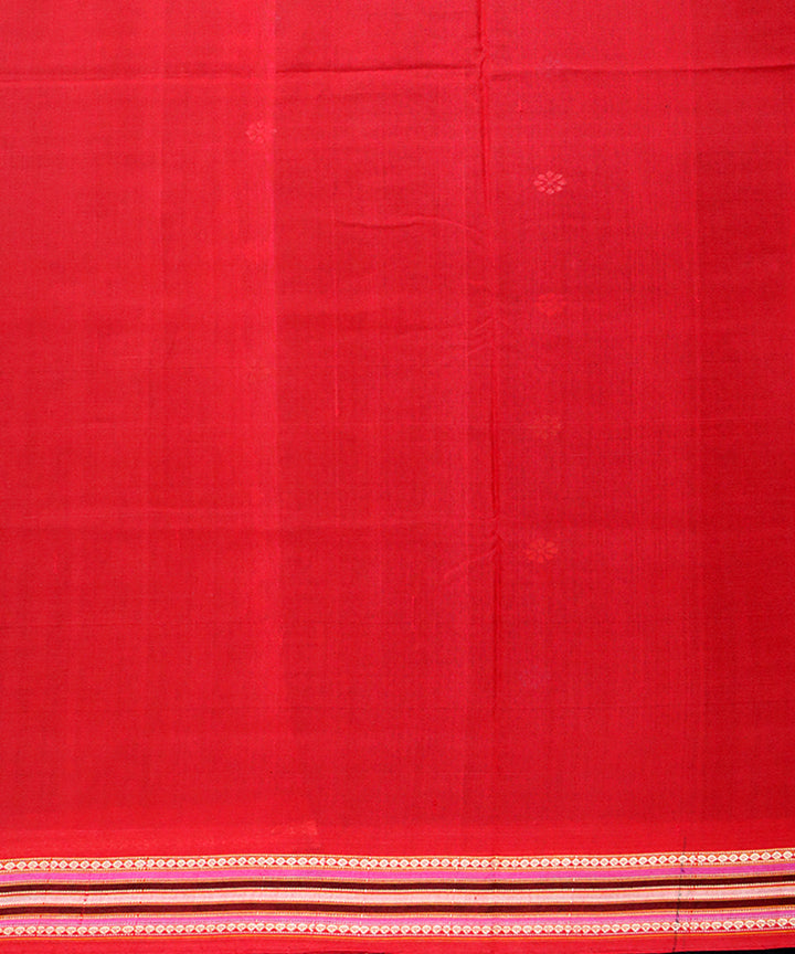 Black red cotton handloom bomkai saree