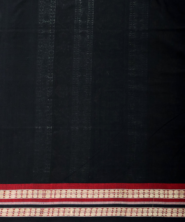 Navy blue black cotton silk handloom sambalpuri saree