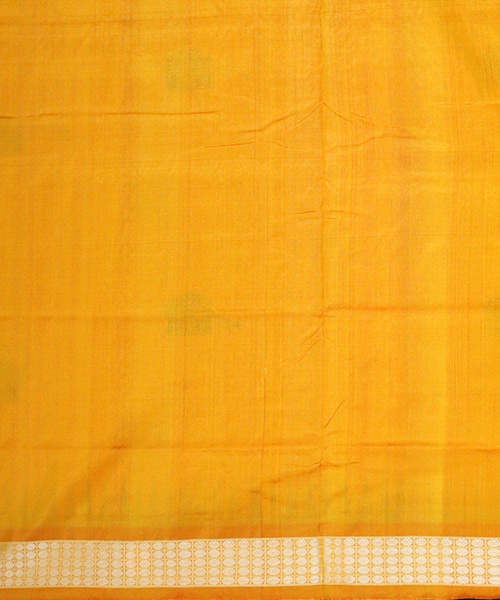 Black yellow silk handloom bomkai saree