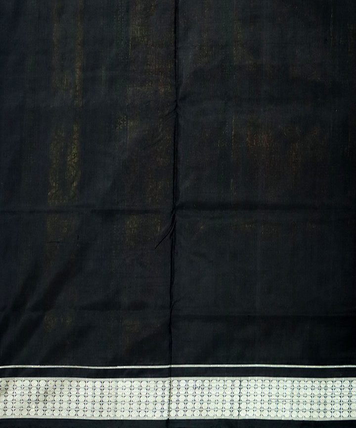 Multicolor black silk handloom bomkai saree
