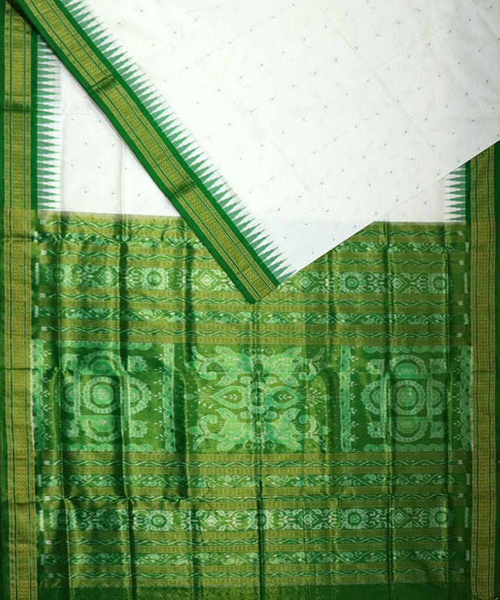 White green silk handloom sambalpuri saree