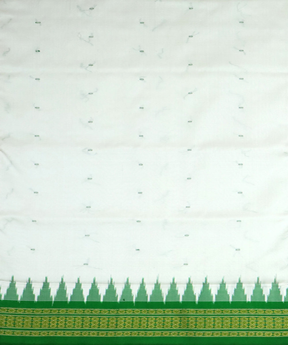 White green silk handloom sambalpuri saree