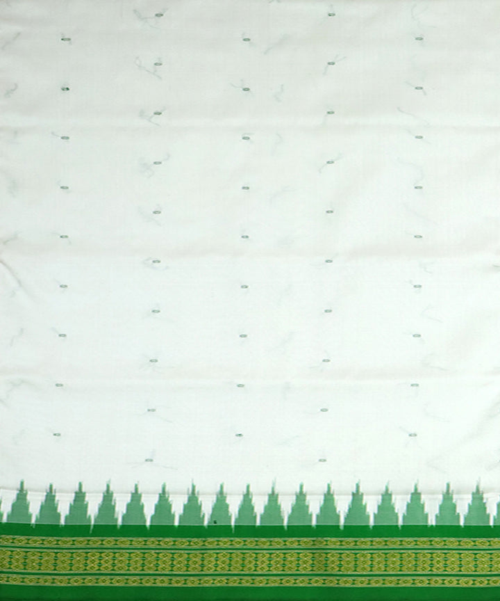 White green silk handloom sambalpuri saree