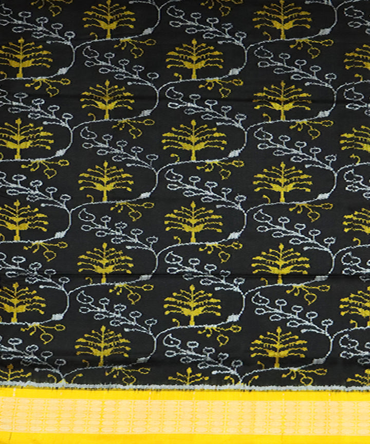 Black yellow silk handloom sambalpuri saree