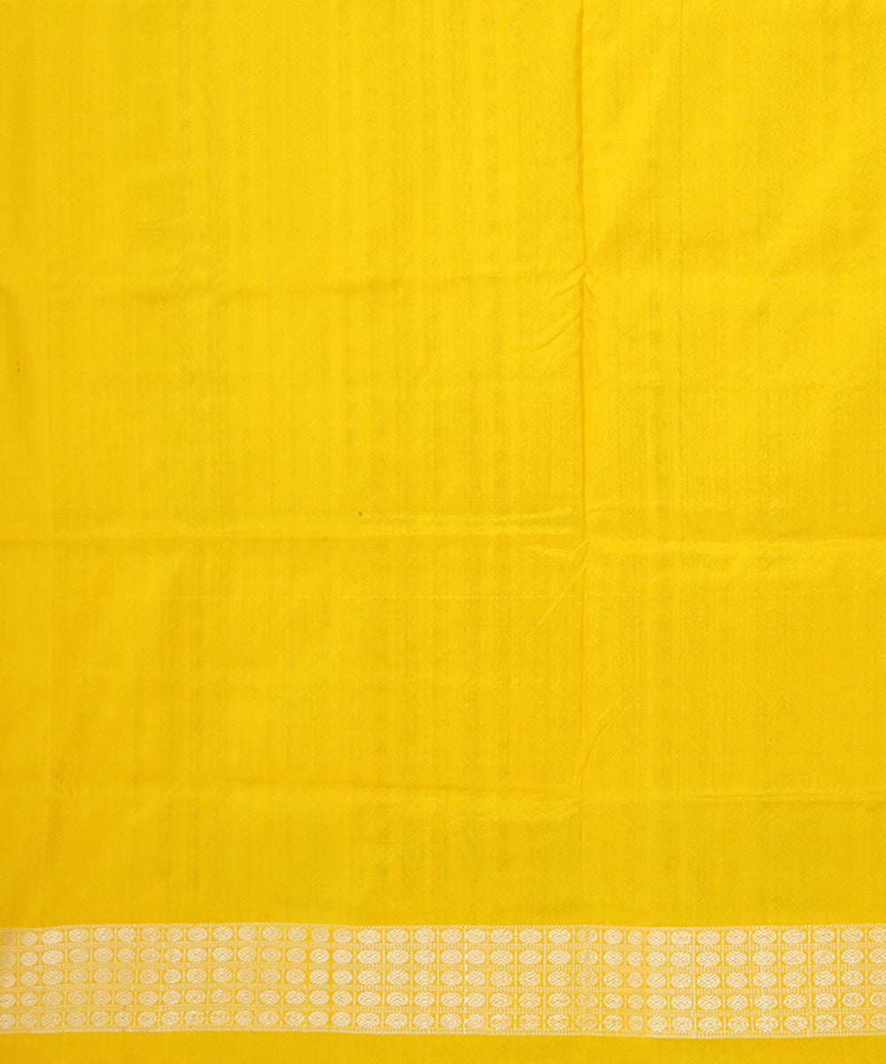 Black yellow silk handloom sambalpuri saree