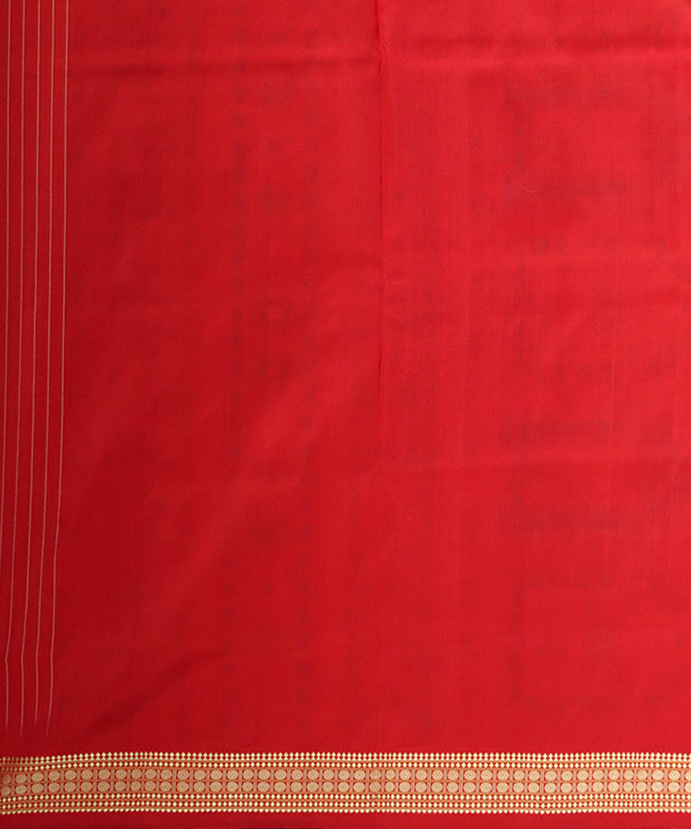 Black red silk handloom dongoria saree