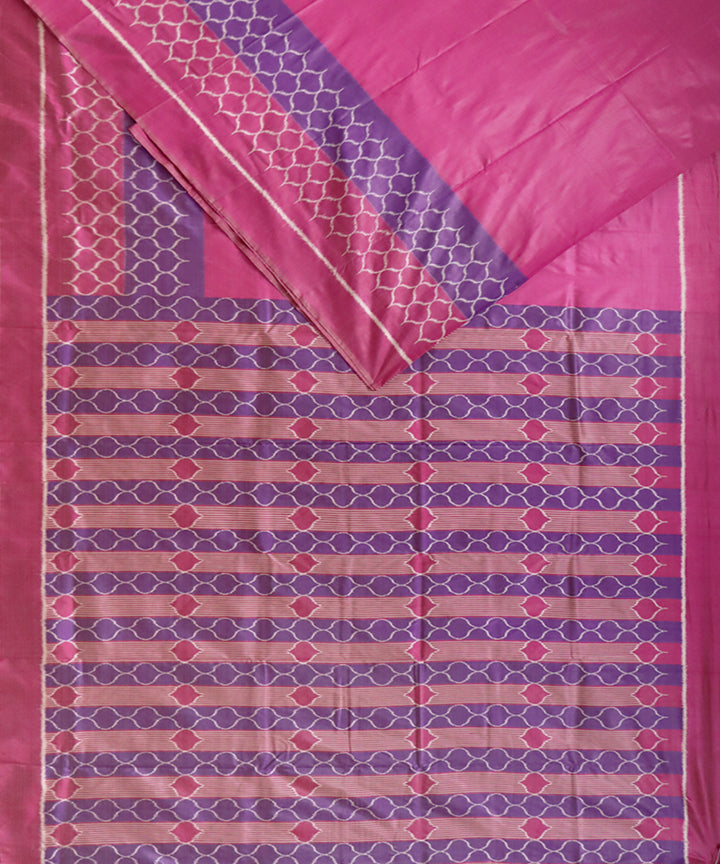 Light pink silk handloom nuapatna saree