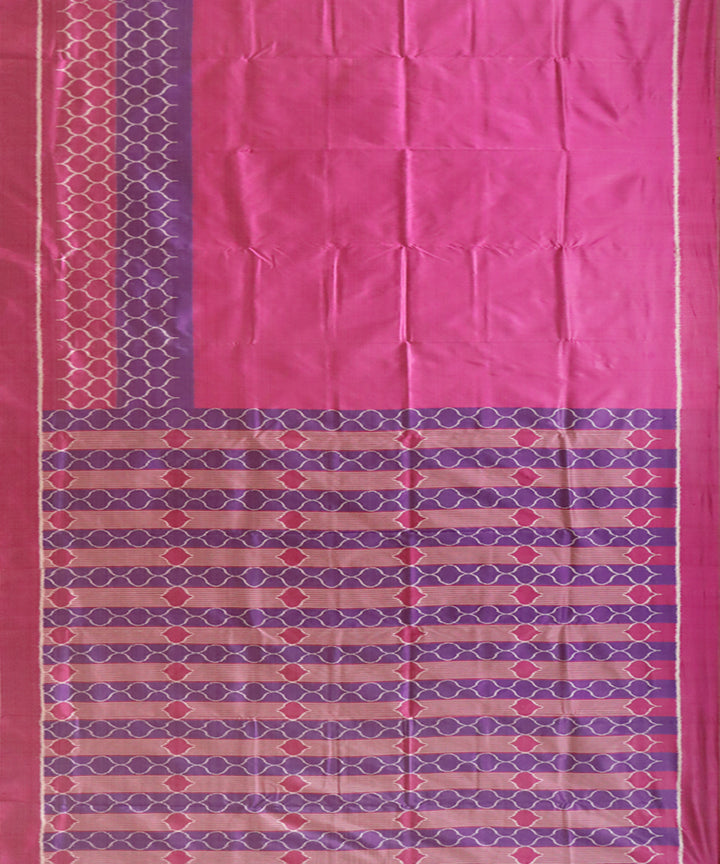 Light pink silk handloom nuapatna saree