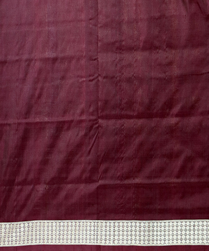 Yellow brown silk handloom bomkai saree