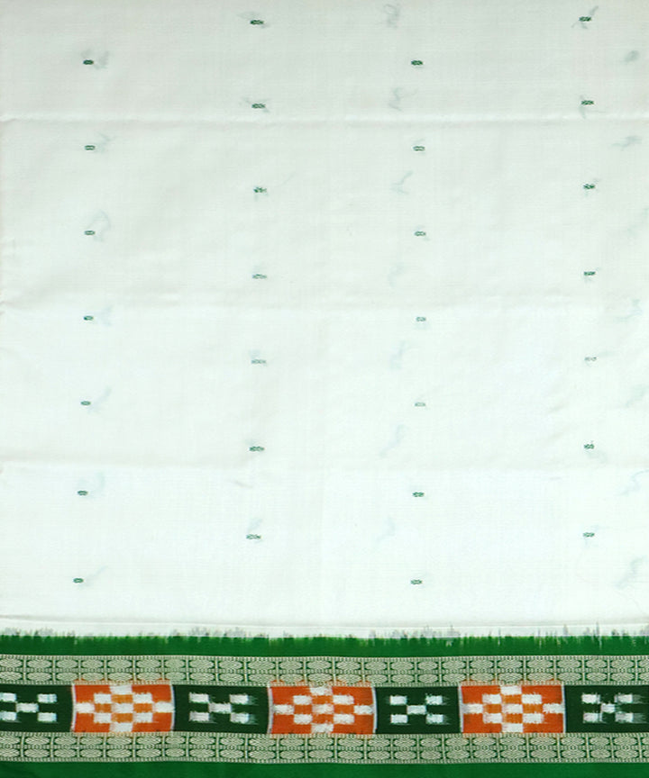 White green silk handloom sambalpuri saree
