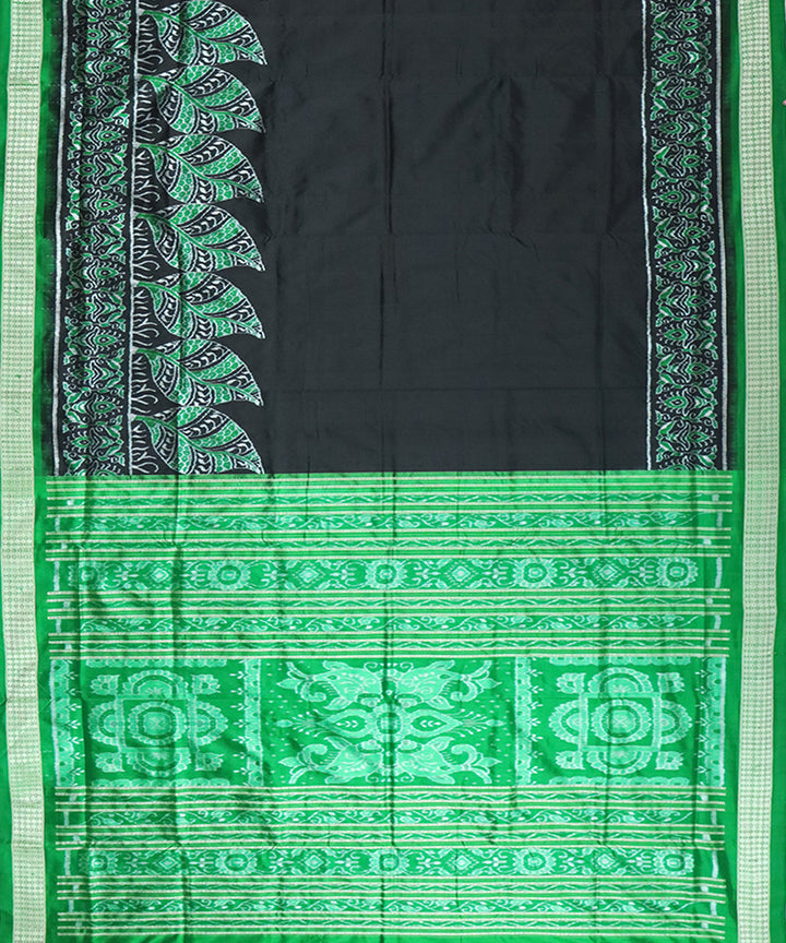 Black green silk handloom sambalpuri saree