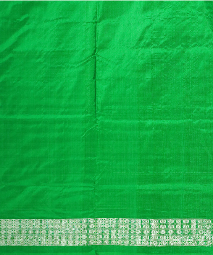 Black lime green silk handloom sambalpuri saree