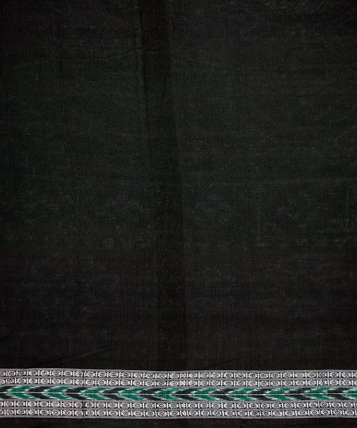 Cadmium green black cotton handloom nuapatna saree