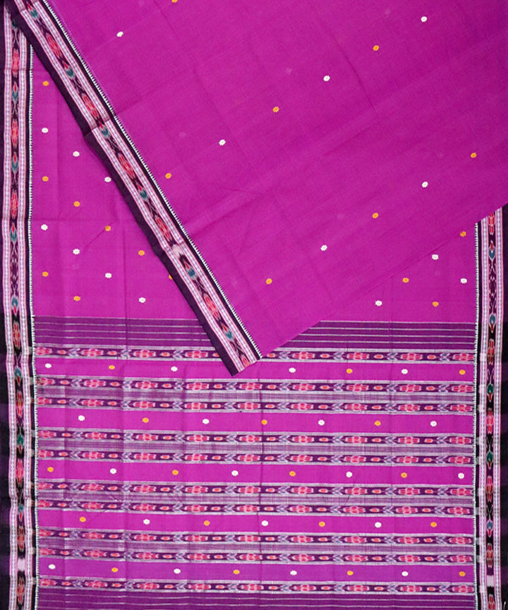 Violet boysenberry cotton handloom saree