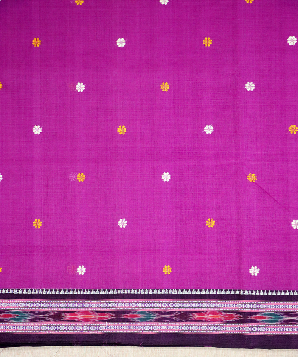 Violet boysenberry cotton handloom saree