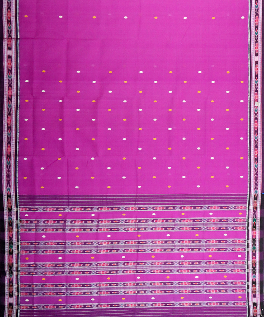 Violet boysenberry cotton handloom saree