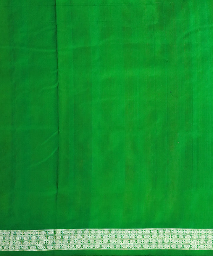 Yellow green silk handloom bomkai saree